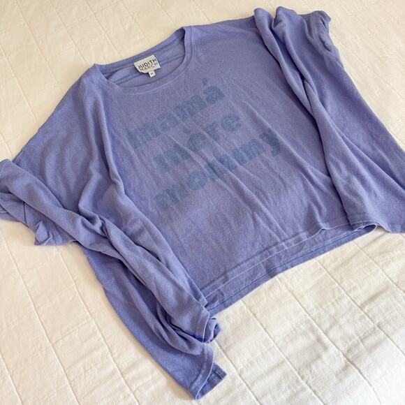 Judith March “Mama, Mere, Mommy” Graphic Tee, Size MEDIUM, Oversized, Purple - Picture 1 of 6